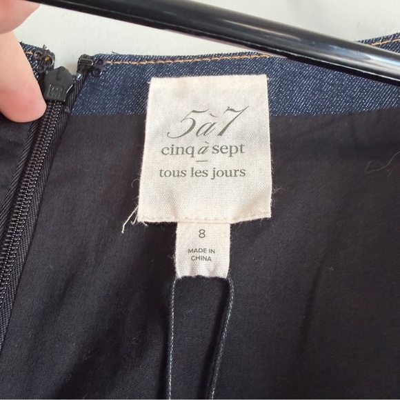 Cinq a Sept Lani Denim Cut-Out Mini Dress Indigo - Picture 8 of 10